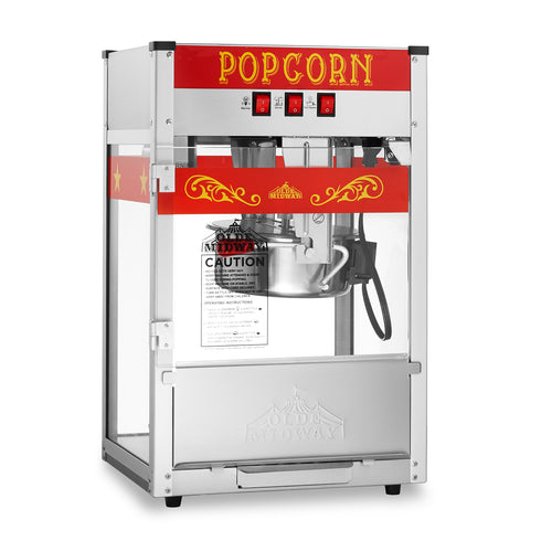 Commercial Popcorn Machine Maker Popper with Large 8-oz Kettle